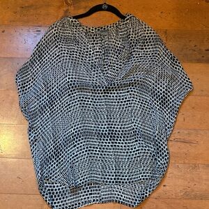 Vince Black and White Geometric Blouse